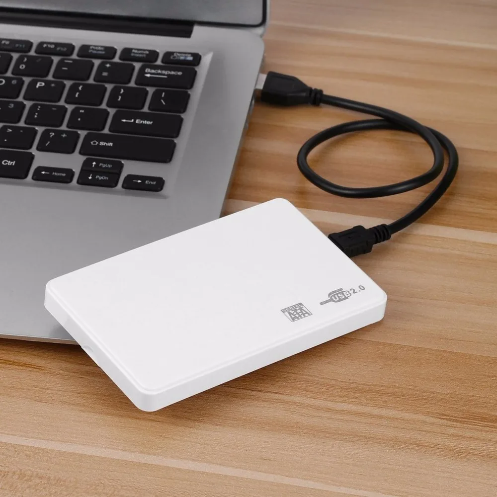 2,5 дюймов USB HDD чехол Sata для USB 2,0 жесткий диск SATA внешний корпус HDD жесткий диск коробка с USB кабелем Прямая поставка