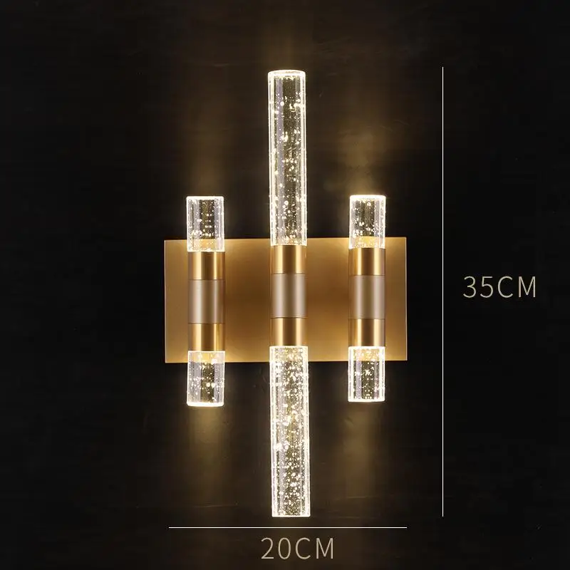 Современный светодиодный пузырьковый кристалл настенный светильник для столовой прикроватный Золотой бра блеск светильник для ванной комнаты 110-240 В - Цвет абажура: Three Head S