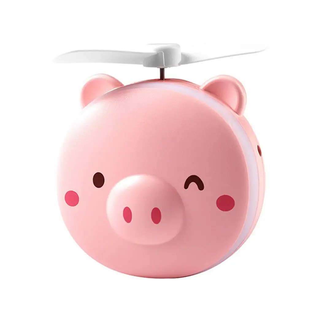 pig one eye Мини Многофункциональный 4 в 1 светодиодный свет для макияжа 200 г зеркало маленький вентилятор портативная косметичка 0,6-3 Вт - Цвет: pig one eye