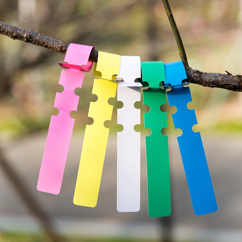 100Pcs PVC Plastic Plant Marker Plant Lable Waterproof Nursery Tags Trees Signs Garden Hanging Tree Markers Reusable