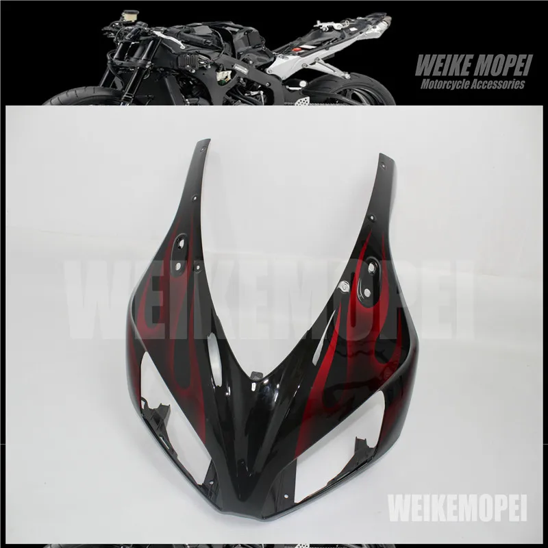 Red Flame Front Upper Fairing Headlight Cowl Cover Nose Panel Fit For HONDA CBR1000RR 2006 2007 | Автомобили и мотоциклы