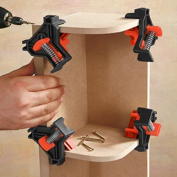 

4pcs New Multifunction 90 Degree Right Angle Clip Picture Frame Corner Clamp Mitre Clamps Corner Holder Woodworking Tool