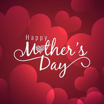 

8x8FT Happy Mother Day Red Love Heart Sweet Custom Photo Background Backdrop Vinyl 240cm X 240cm