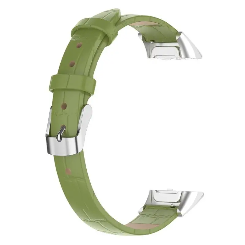 Бамбуковые кожаные часы ремешок Браслеты Для samsung Galaxy Fit SM-R370 простой дизайн регулируемый ремешок для samsung Galaxy - Цвет: Серый