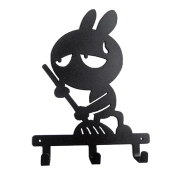 

Cute Rabbit Shaped Metal Robe Hook Coat/Hat/Bag Wall Hanger Original Design Decorative Wall Hooks