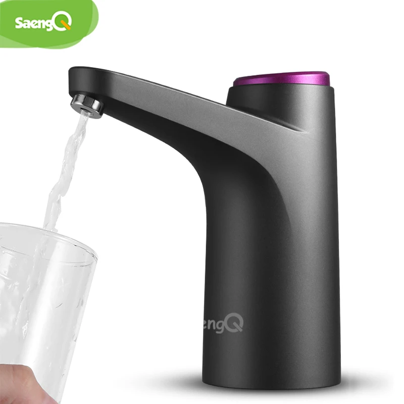 SaengQ – Dispensador de agua eléctrico automático para el hogar, Grifo para tratamiento del agua con botón, para garrafa, bomba inteligente