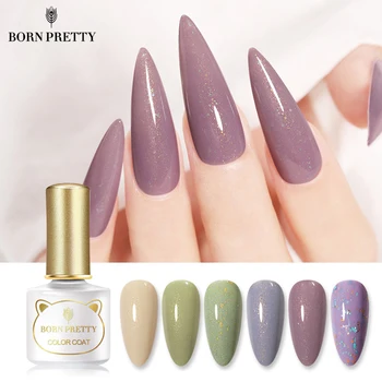 

BORN PRETTY Gel Nail Polish Micas Shining Glitter Thermal Sensitive Color Changing Nail Gel 6ml Soak Off UV Gel Base Top Coat