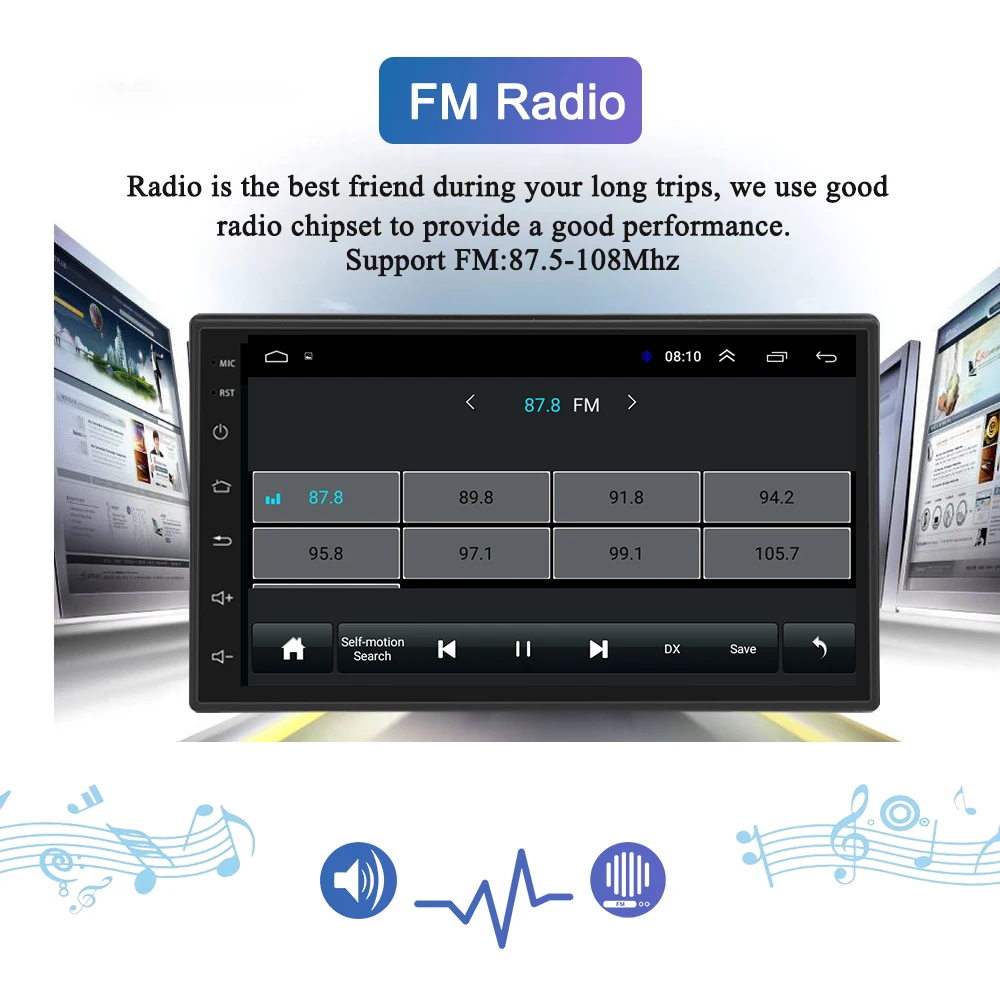  Navivox 10.1 inch Android 8.1 for Jeep Compass 2010-2016 Car DVD GPS Navigation Radio Audio Video M
