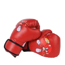 Детские Боксерские перчатки с изображением пламени, креативные Мультяшные защитные перчатки для тхэквондо, противоскользящие детские перчатки с амортизацией
