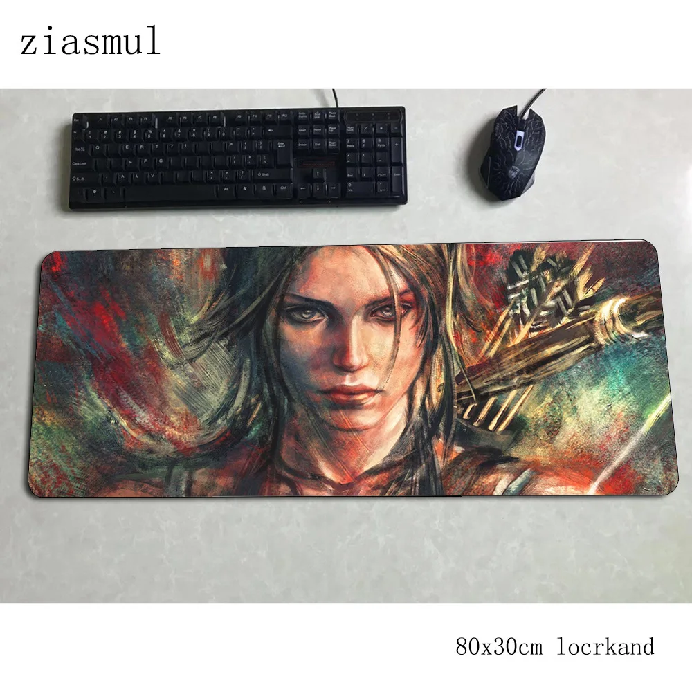 Tomb raider padmouse 80x30 см игровой коврик для мыши Индивидуальный Коврик для мыши геймер компьютерный стол мальчик подарок коврик notbook mousemat pc