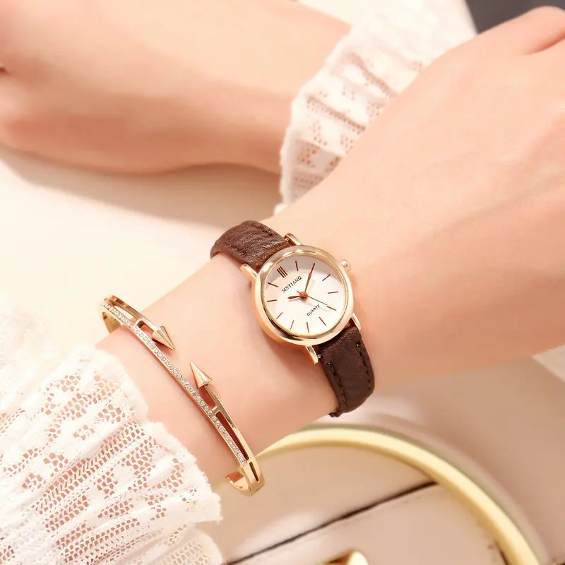 

College Style Female Students Watch Korean-style Simple Cute Junior High School Retro Literature And Art Thin Drawstring Small D