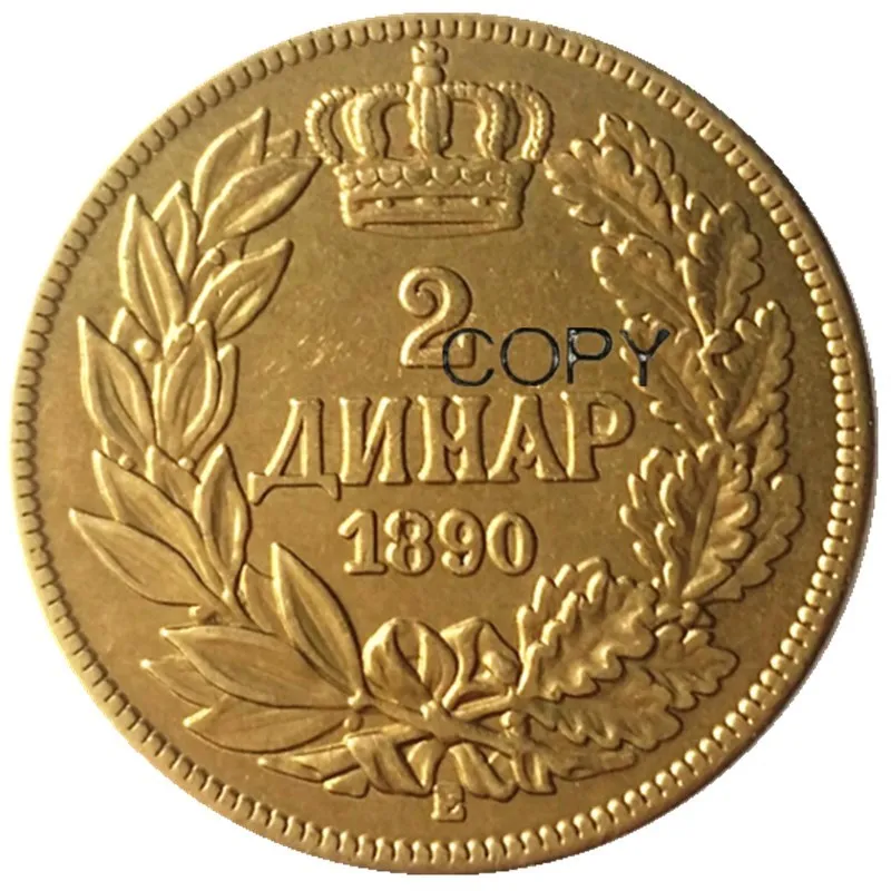 Королевства Сербия. Копия латунной монеты Александра I динар 1890 2 динара оптовая