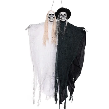 

Skeleton Halloween Hanging Ghost With Hand Scary Haunted House Horror Props New Fashion Halloween Party Horrible Decorations Hot