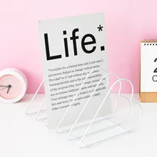 Новое поступление Держатель Для Журналов металлический розовый золотистый в форме сердца книжная полка папка для документов письмо и книга стол органайзер для документов