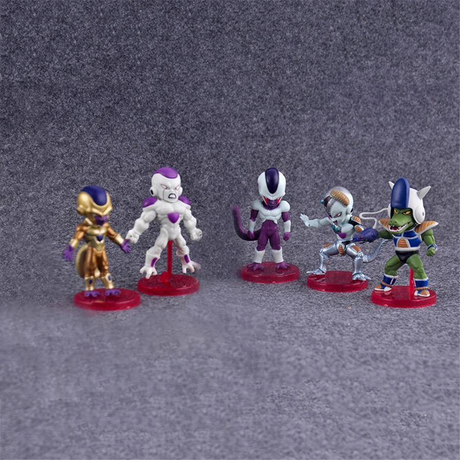 Dragon-Ball-Z-Figure 8X5cm Gold Fliesa King Cold Saab Action Dragon-Ball-Figure игрушка для мальчиков ПВХ Модель Аниме Коллекция детские игрушки