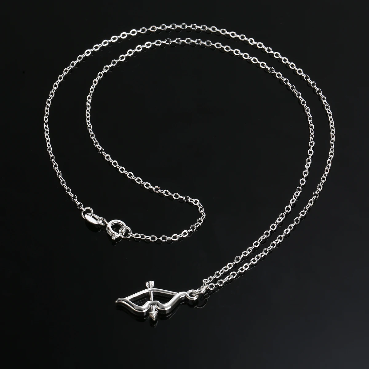Trendy Tiny Bow Arrow Short Pendant Necklace Women Silver Plated Chain Lover Lady Girl Bijoux Fashion Jewelry Valentine Gift