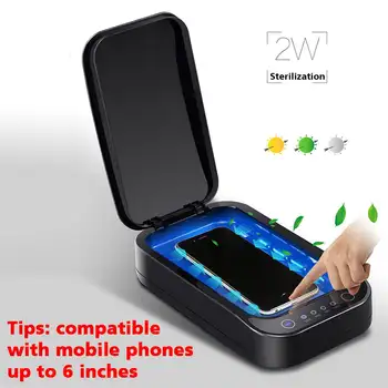 

5V 9W Double UV Lamp Phone Sterilizer Box Jewelry Phones Cleaner Multifunctional Personal Sanitizer Disinfection Box UV Lights