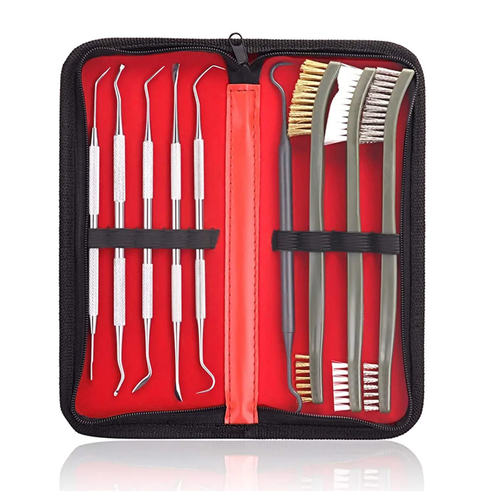 9pcs Tactical Gun Cleaning Kit Pistol Cleaner Brush Doubleended