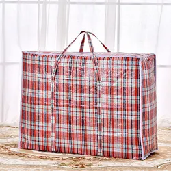 New Shopping Carrier Bag Laundry Rugged Strong Zipped Plastic PVC Reusable Luggage