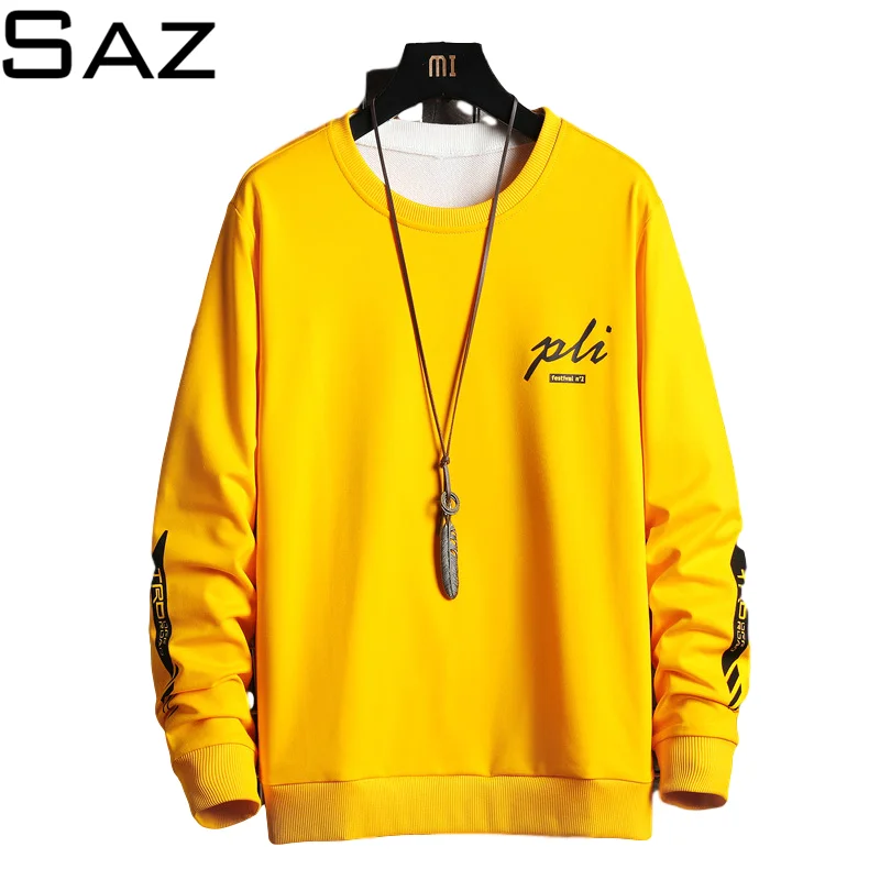 

Saz 2020 Spring Autumn Hip Hop Loose Casual Men's Sweatshirts Punk Streetwear Clothes