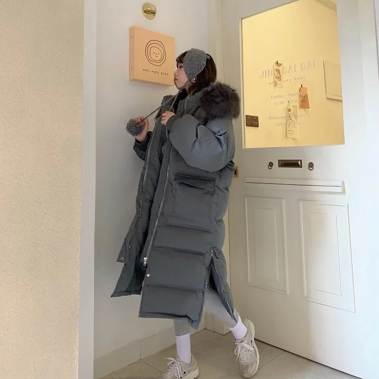 Winter Jacket Women Padded Jacket long Thick Down cotton Parkas female loose Fur Collar Winter Warm Coat For Women MY05