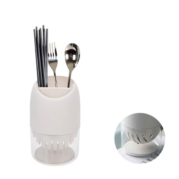 

New Multifunction Hollow Design Plastic Drain Rack Chopsticks Knife Fork Spoon Drain Basket Flatware Holder Cutlery Organizer