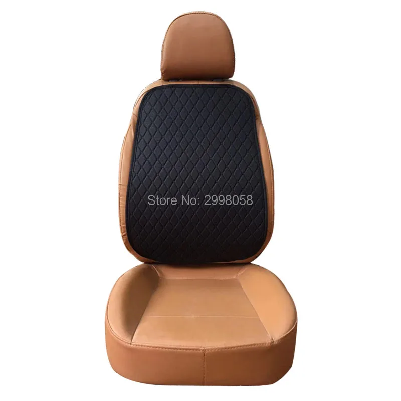 Funda de lino para respaldo de asiento de coche, Protector de lino para cojín de asiento delantero, alfombrilla de respaldo, antideslizante Universal para Interior de coche, camión, Suv, furgoneta