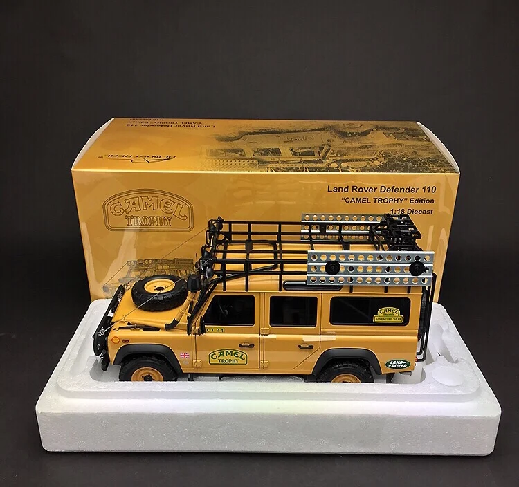 Авторизованный подлинный Почти настоящий 1/18 Land Rover Defender 90 110 Кубок с верблюдом издание литья под давлением модель автомобиля для подарка