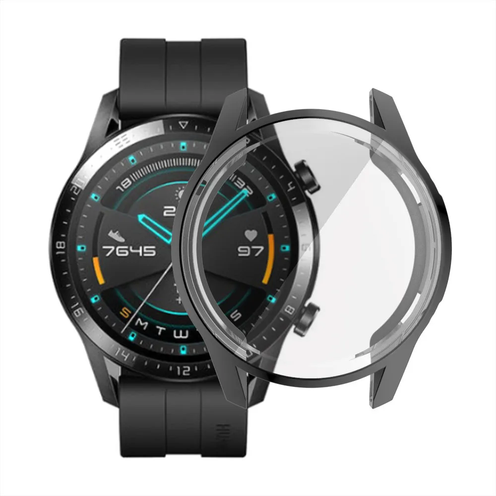 Чехол для часов huawei Watch GT 2 46 мм, чехол из мягкого силикона и ТПУ, защитный чехол для часов, защитная рамка для huawei GT 2 46 мм