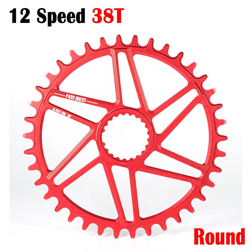 RoundRd38T 12 скоростная сеть MTB кольцо горный велосипед цепь 28T 30T 32T 34T 36T 38T 40T Овальный Круглый для boost M7100 M7130 M8100 M9100 - Цвет: RoundRd38T