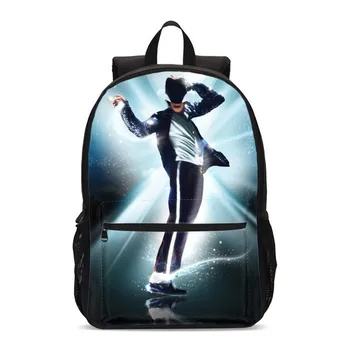

2020 Michael Jackson Print Student's School Backpack High Quality Boy's School Bags Satchel Girl's Shoulder Bag Travel Rucksack