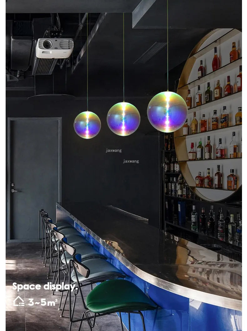 Современный разноцветный стеклянный светодиодный подвесной светильник, подвесные светильники в скандинавском стиле для гостиной, люстры для ресторана