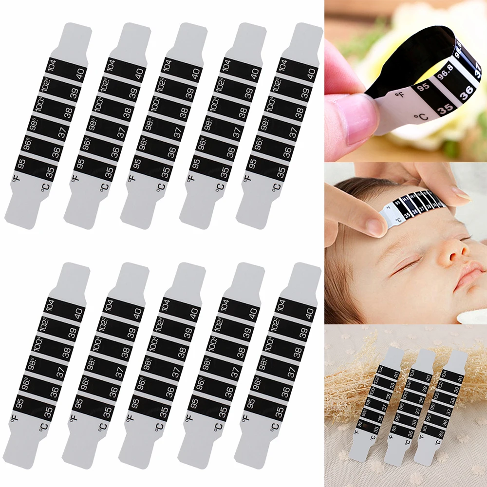 Термометр для измерения температуры полоски лба головы воды молока детей 5 шт./10
