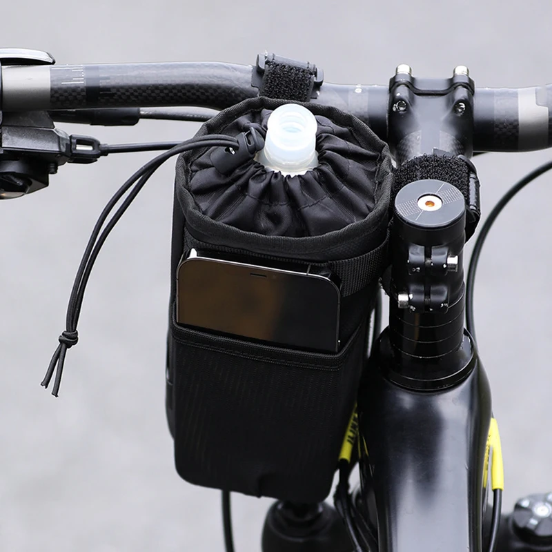 Handlebar Bottle Bag Insulated Kettle Bike Handlebar Bag Drink Holder