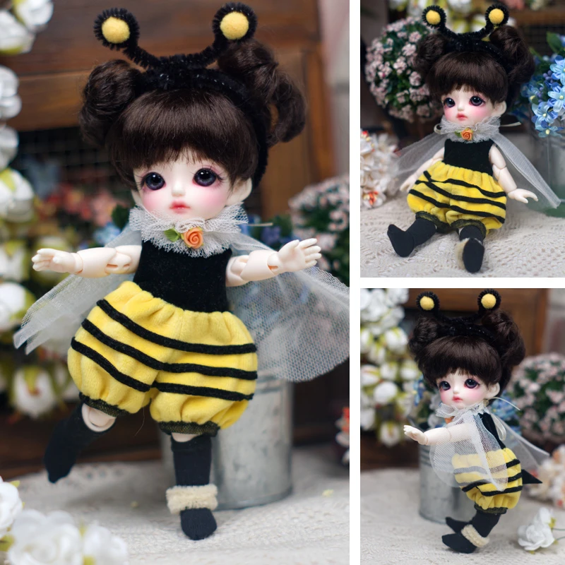 1/8 BJD SD кукла мини одежда пчела животных костюм костюмы для кукла 1/6 одежда