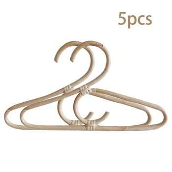 

5Pack Rattan Clothes Hangers Kids Garments Rack Children Hanger Kids Room Nursery Decoration Hanger for Clothes