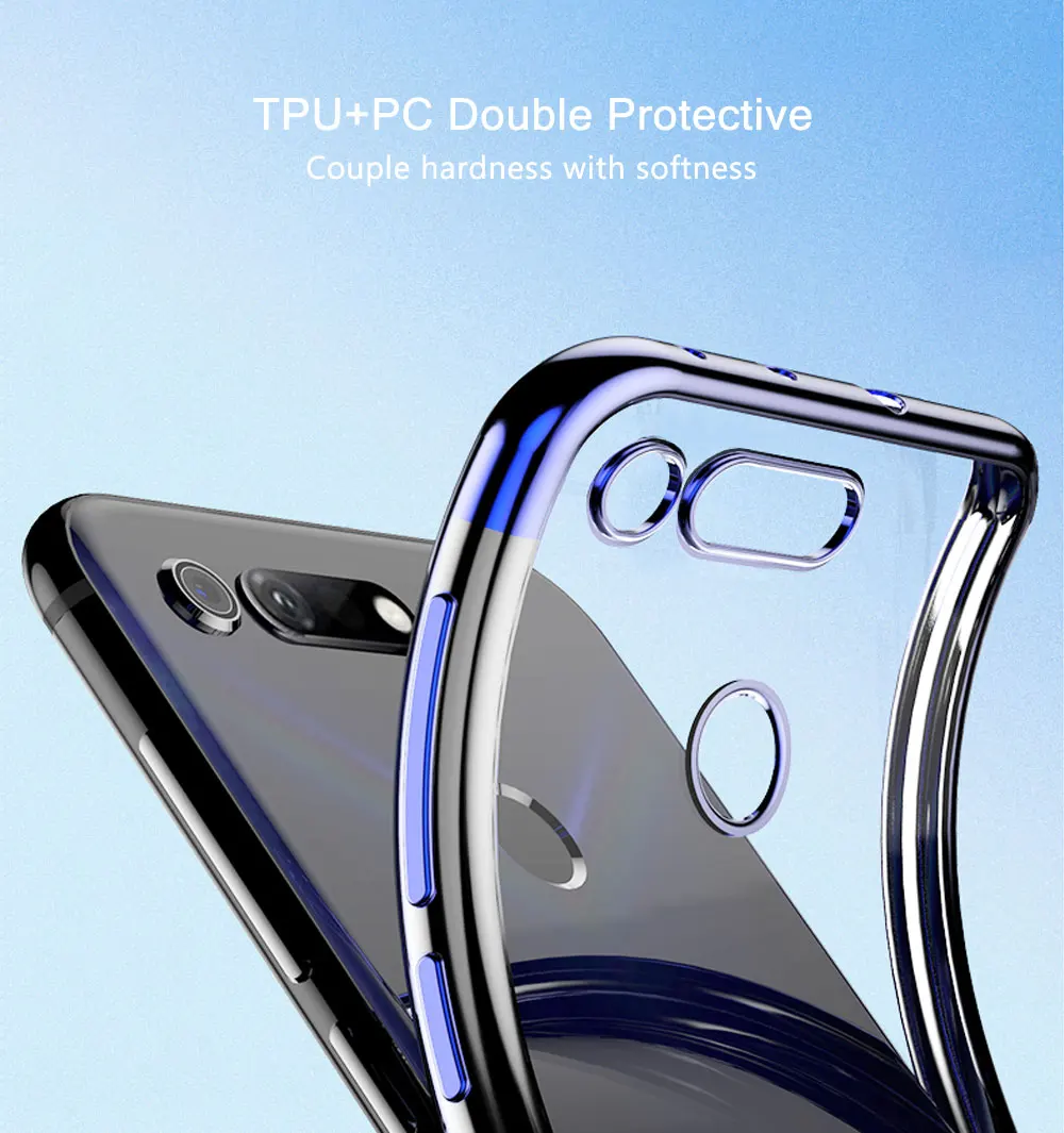 Простой чехол для huawei Honor View 20 чехол-бампер тонкий мягкий прозрачный из ТПУ силиконовый задний Прозрачный чехол для huawei Honor V20 чехол