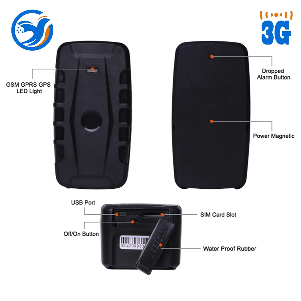 Gps трекер 120 дней в режиме ожидания GPS автомобильный 2G 3G LK209B с функцией перемещения