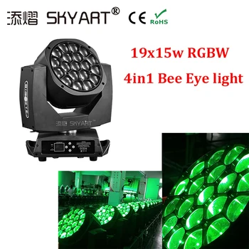 

Dj 19x15W Bee Eye LED Moving Head Beam Zoom RGBW Stage Light Equipment Dmx Disco Lighting For DJ Club Party LED Pixel Control