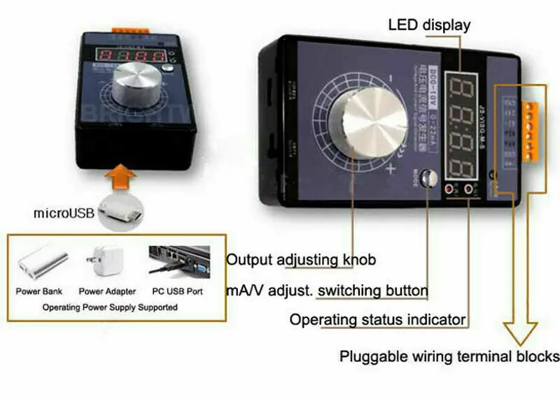 ޴ 0-5V 0-10V 4-20mA  LED ÷    DC   ȣ ߻ ͸ 