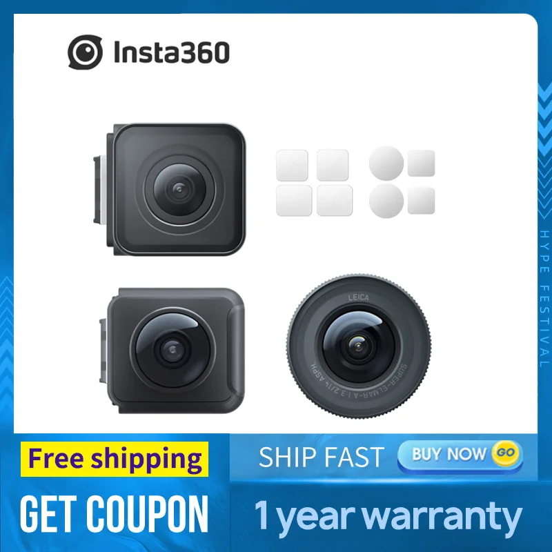 Insta360-cámara deportiva ONE R, Original, 4k, lente Dual, Mod 360, 1 pulgada