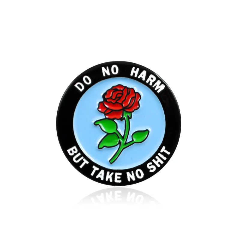 Rose 6 Styles Pins Japanese Geisha Judge Raises Her Head Gothic Romantic Wool Cap Girl's Brooch Valentine Feminists Assemblage Badge - Окраска металла: Rose