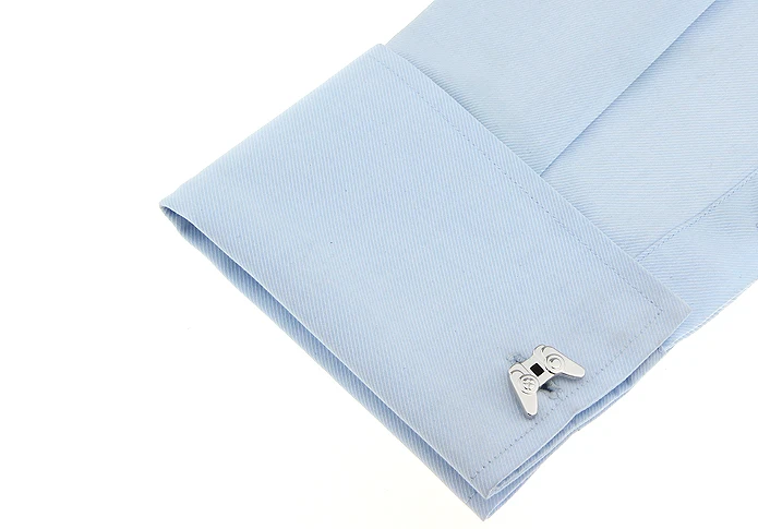 남성용 게임 패드 커프스 단추, 고품질 황동 소재, 실버 컬러 조이스틱 커프 링크, 도매 및 소매