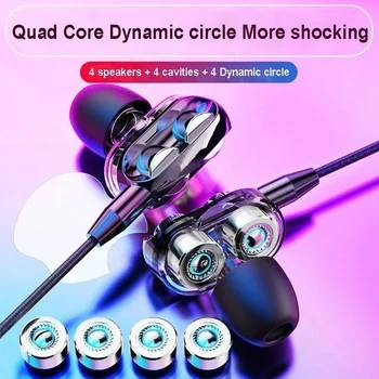 

6D Stereo In-Ear HiFi Earphone For Video Game Sport Searbuds High Bass Stereo Wired Earphones For Xiaomi Samsung IPhone IPad