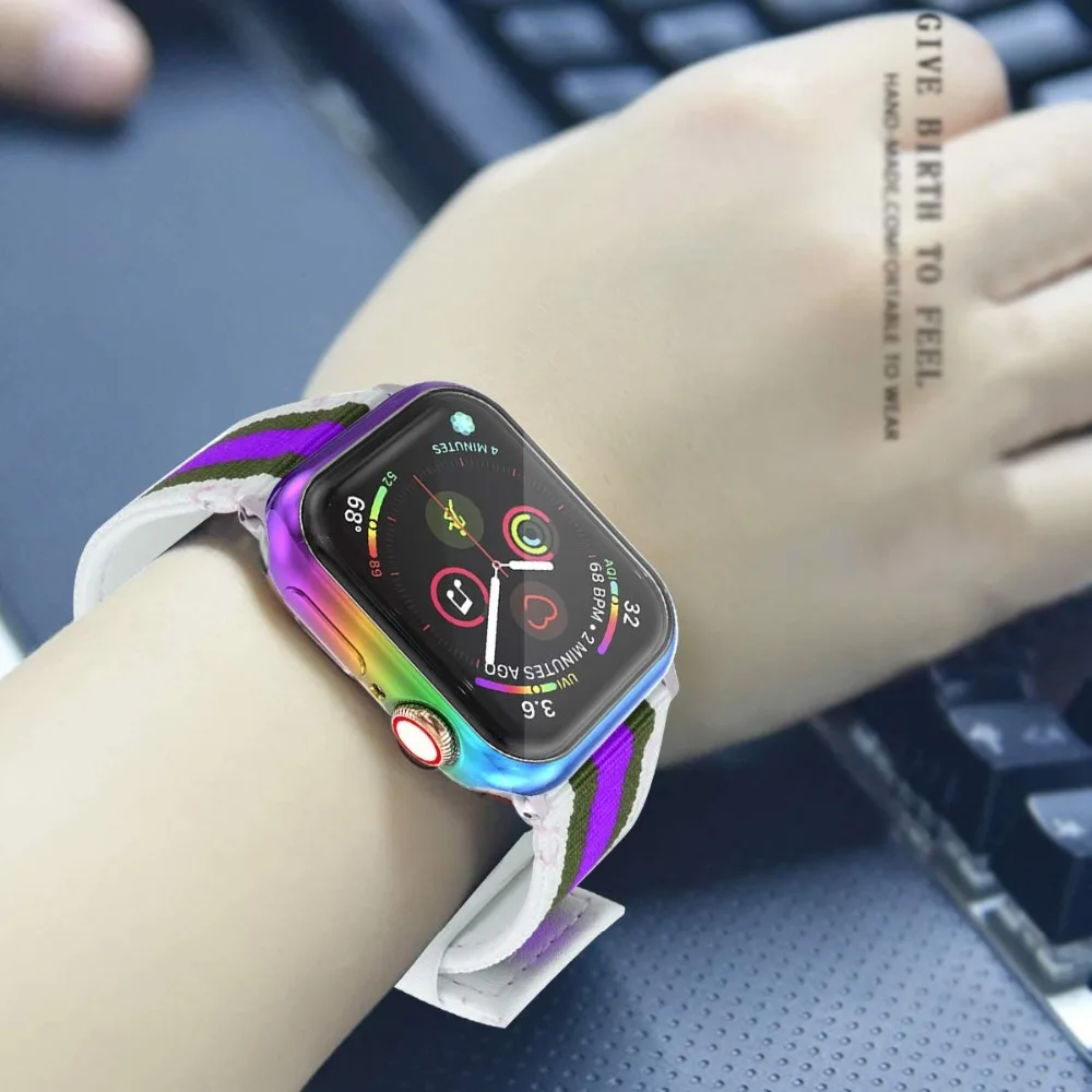 Чехол для часов для Apple Watch 5 series 5 4 band чехол 40 мм 44 мм Тонкий ТПУ чехол протектор для iWatch 5 4 44 мм защитный