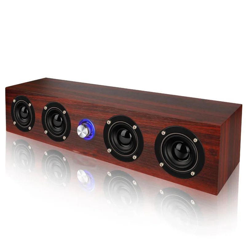 Динамик для ноутбука USB Настольный сабвуфер деревянный звук домашняя аудиосистема кинотеатр caixa de som boombox sound bomb alto falante F4045 - Цвет: wooden