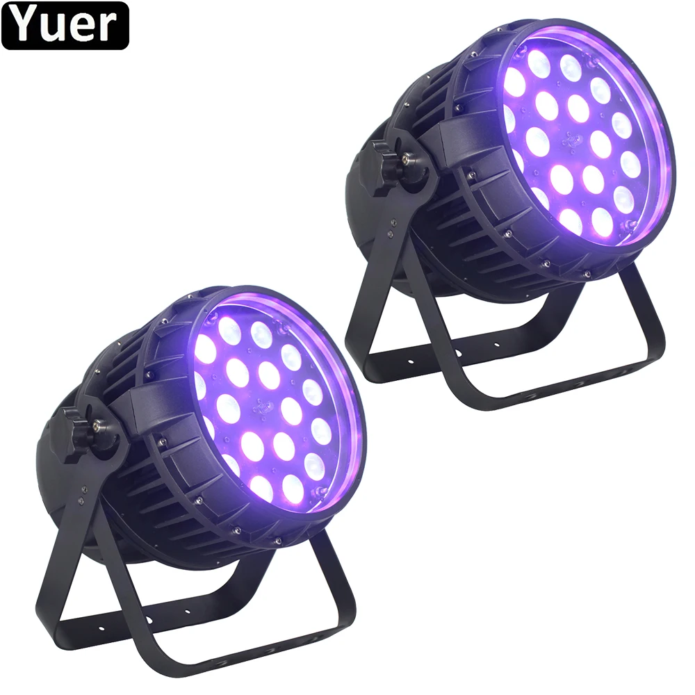 2Pcs/Lot 18X10W LED RGBW 4IN1 Waterproof Zoom Par Light DMX512 10-60 Degrees Wash Effect DJ Disco Light For Party Club Par Light 2pcs lot dj disco light 7x40w rgbw 4in1 led pixel bar beam zoom wash effect moving head light for party wedding stage effect