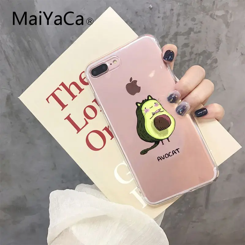 Мягкий силиконовый чехол MaiYaCa с мультяшным рисунком авокадо из ТПУ для iPhone 8 7 6 6S Plus X XS MAX 5 5S SE XR 10 Fundas Capa