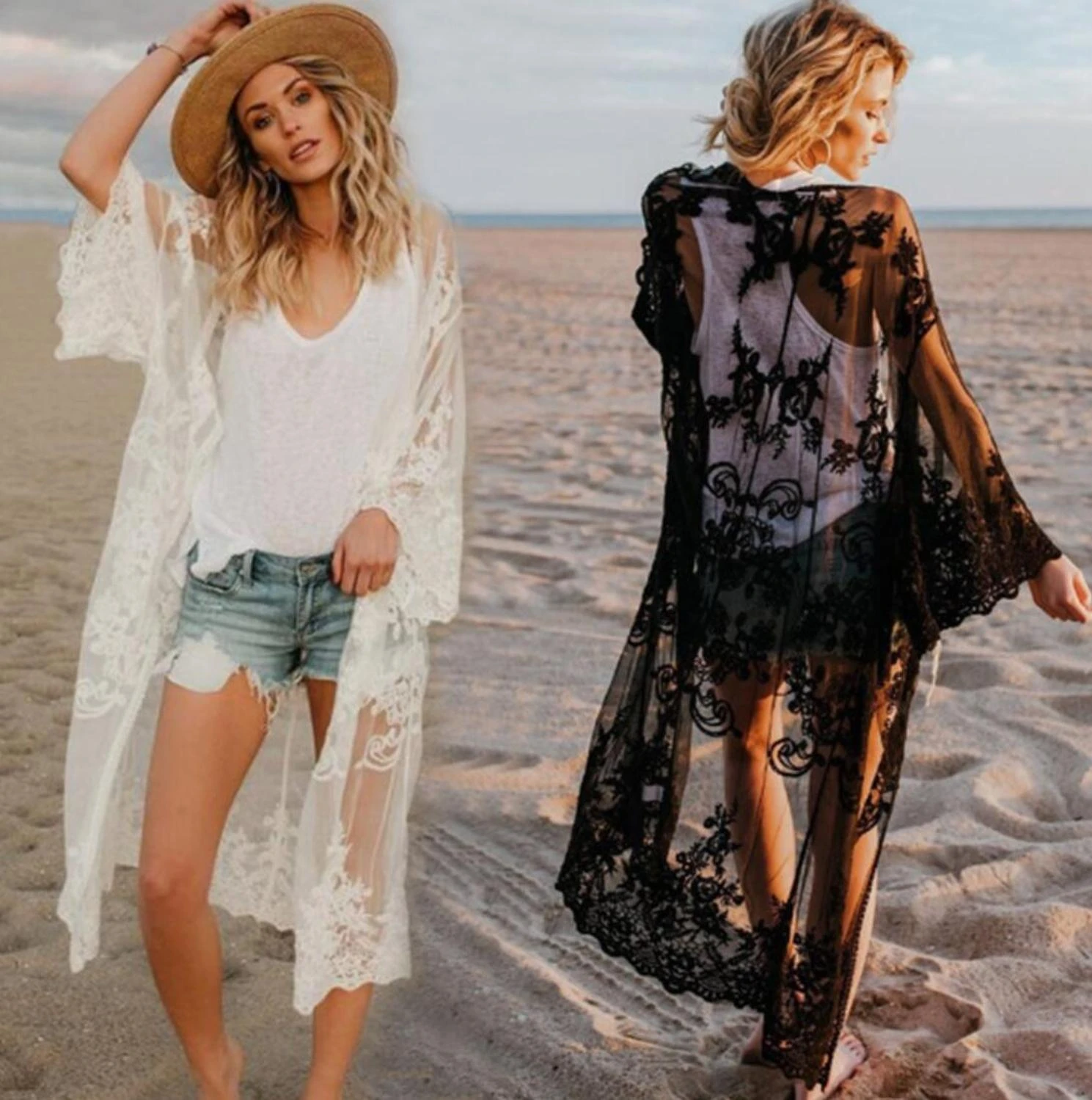 lace beach cover up