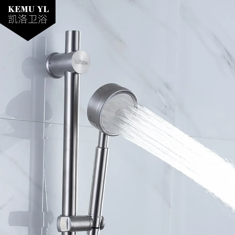 

Manufacturers Direct Selling Sus Stainless Steel Circle Shower Lift Rod Washable Supercharge Handheld Sprinkler Shower Set